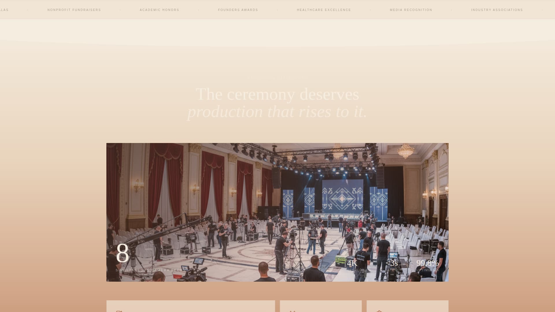 Broadcast - Captivating Awardsceremony Landing Page Template
