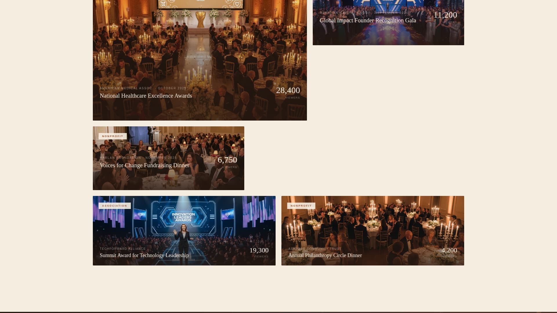 Broadcast - Captivating Awardsceremony Landing Page Template