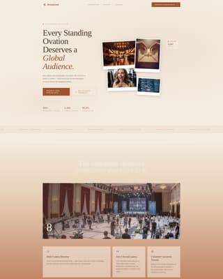 Broadcast - Captivating Awardsceremony Landing Page Template