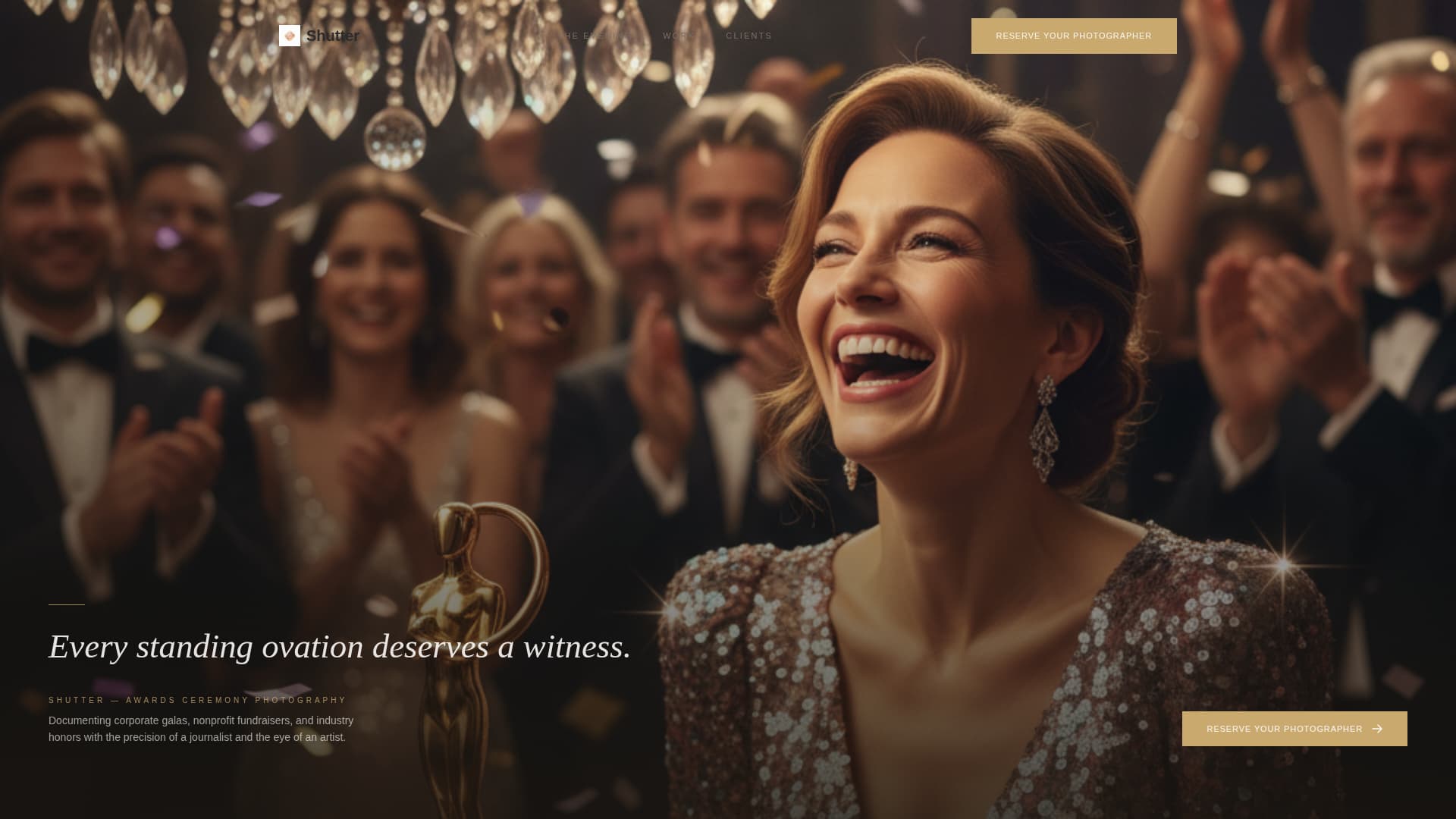 Shutter - Elegant Gala Landing Page Template