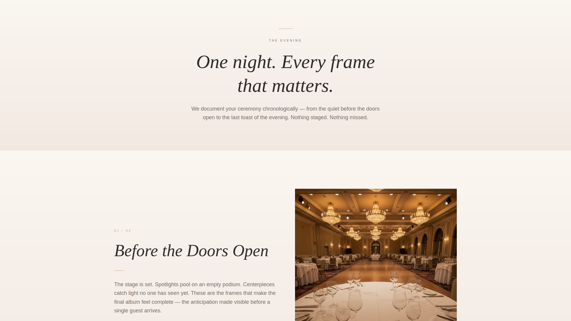 Shutter - Elegant Gala Landing Page Template
