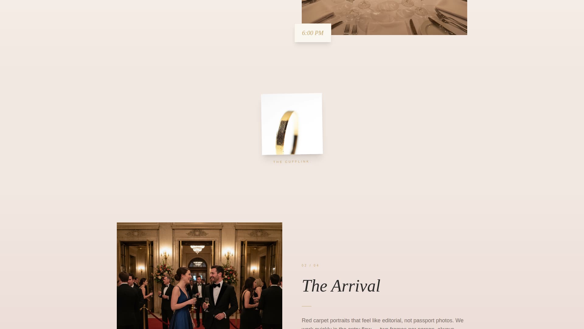Shutter - Elegant Gala Landing Page Template