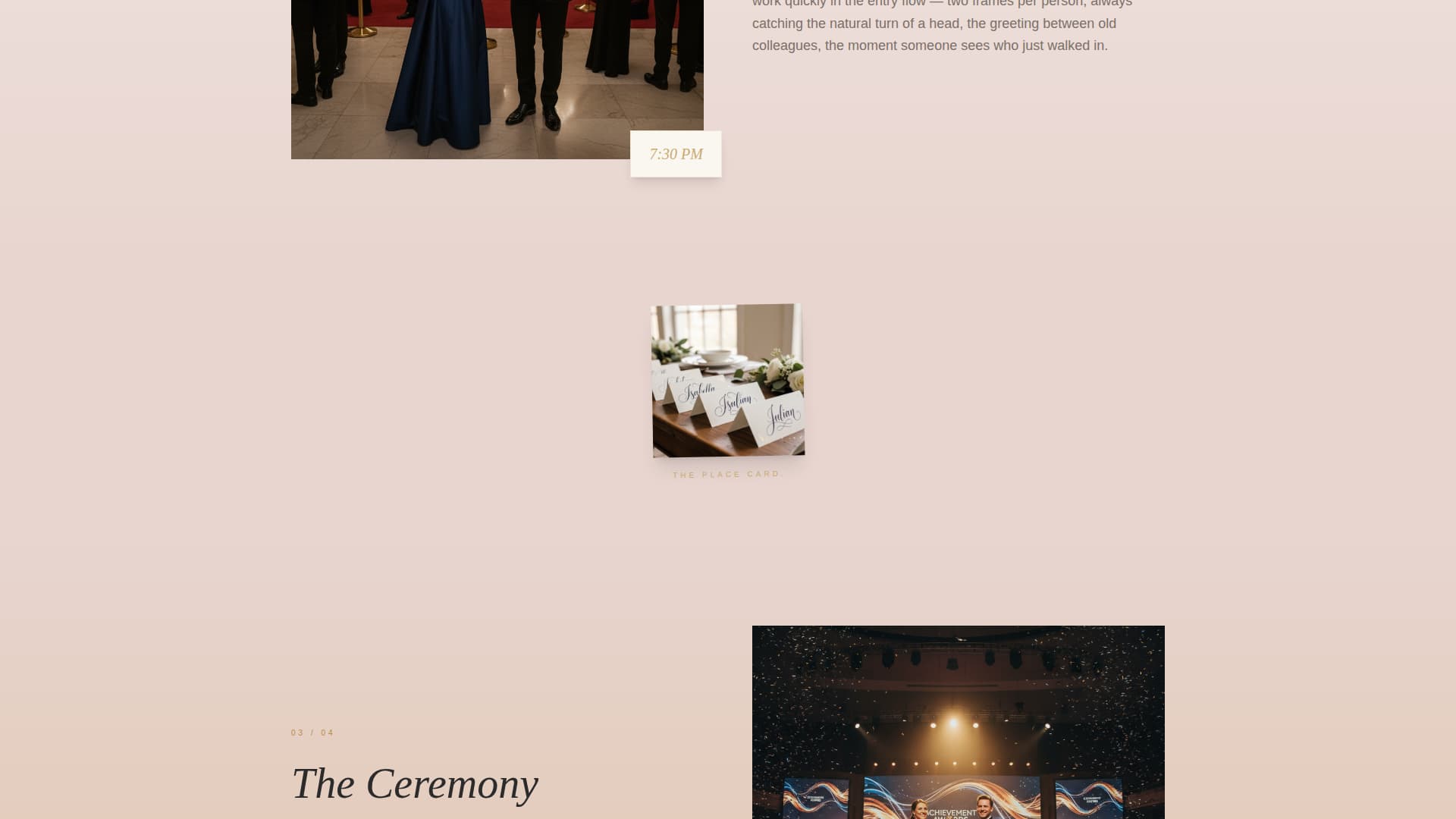 Shutter - Elegant Gala Landing Page Template