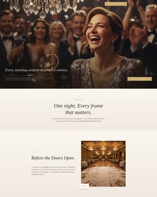 Shutter - Elegant Gala Landing Page Template