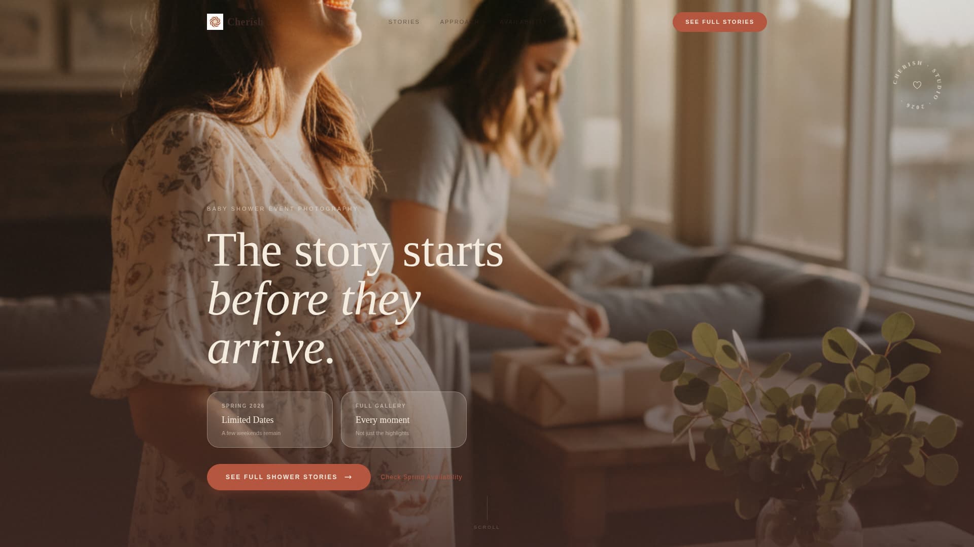Cherish - Heartfelt Baby Shower Landing Page Template