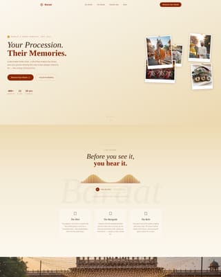 Baraat - Unforgettable Procession Landing Page Template