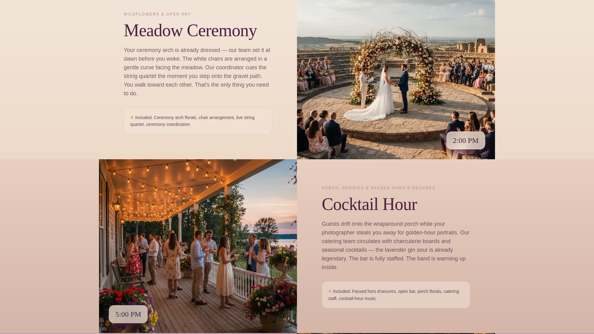Vow - Enchanting Barnvenue Landing Page Template