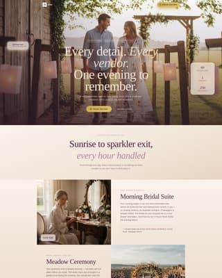 Vow - Enchanting Barnvenue Landing Page Template
