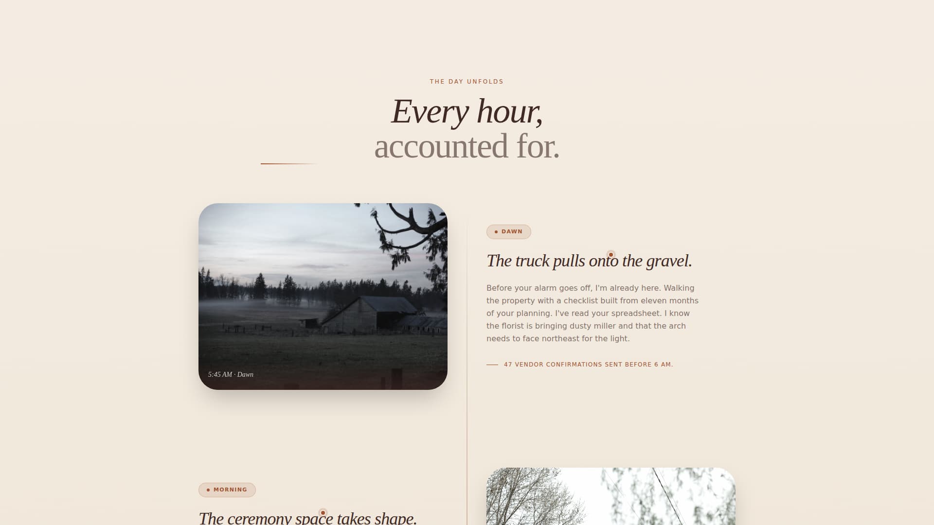 Gather - Rustic Wedding Landing Page Template