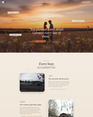 Gather - Rustic Wedding Landing Page Template