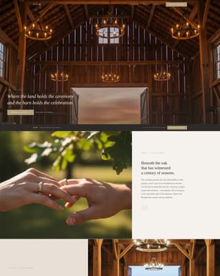 Vow - Elegant Barnwedding Landing Page Template