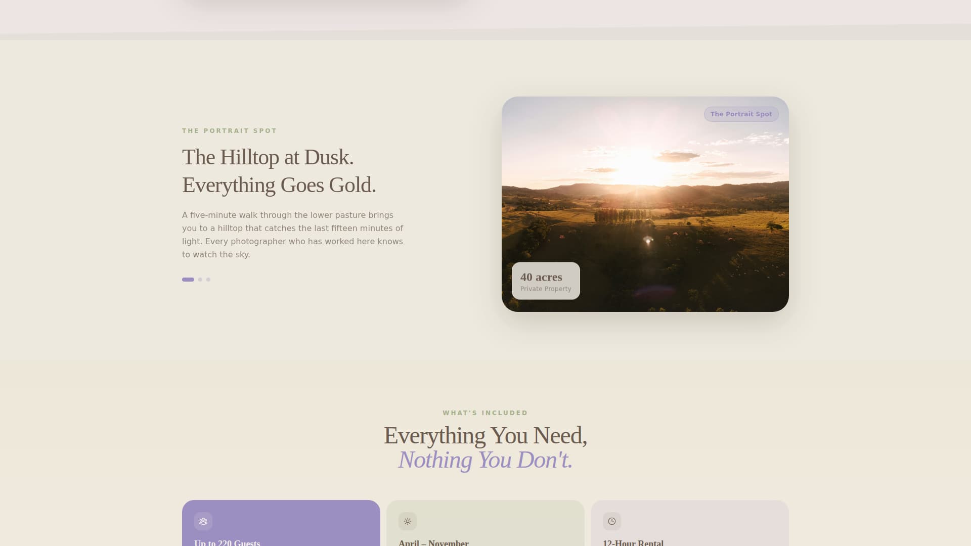 Homestead - Enchanting Barnvenue Landing Page Template