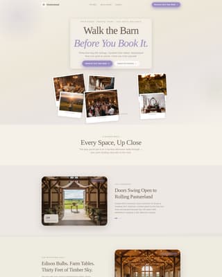 Homestead - Enchanting Barnvenue Landing Page Template