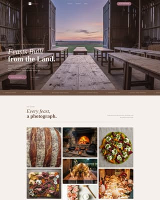 Harvest - Rustic Catering Landing Page Template