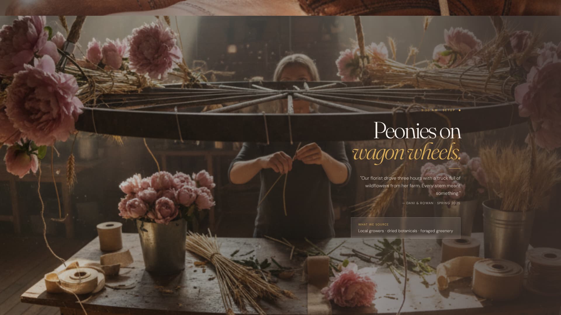 Vow - Enchanting Barnwedding Landing Page Template