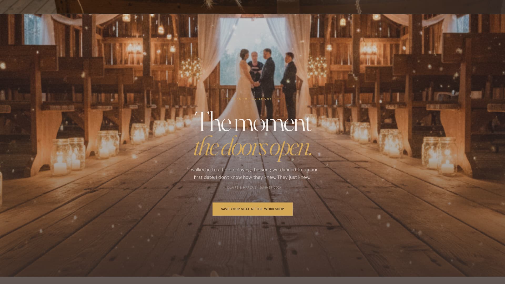Vow - Enchanting Barnwedding Landing Page Template