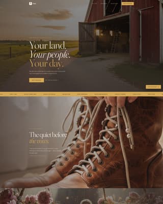 Vow - Enchanting Barnwedding Landing Page Template