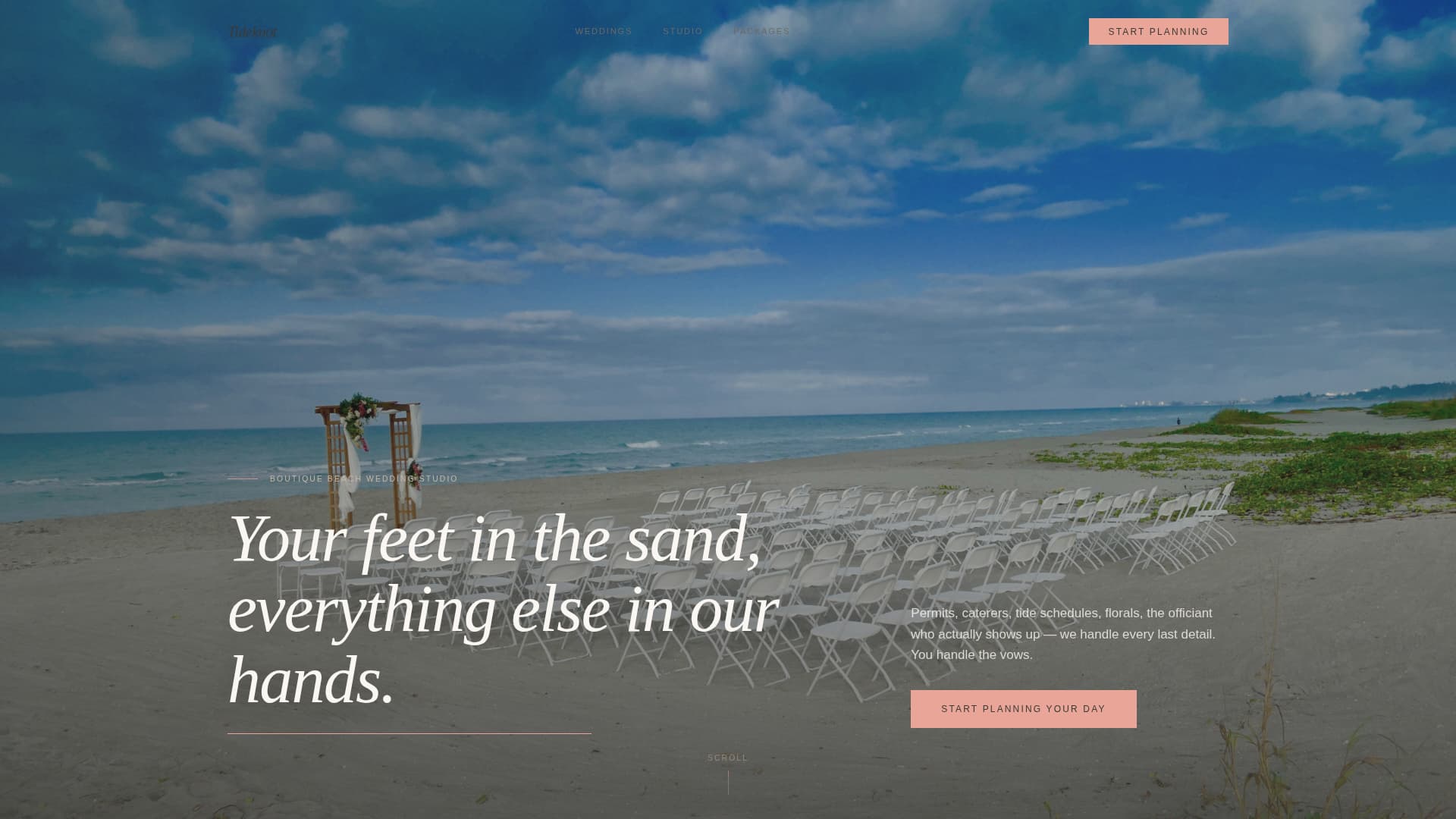 Tideknot - Breathtaking Beachwedding Landing Page Template
