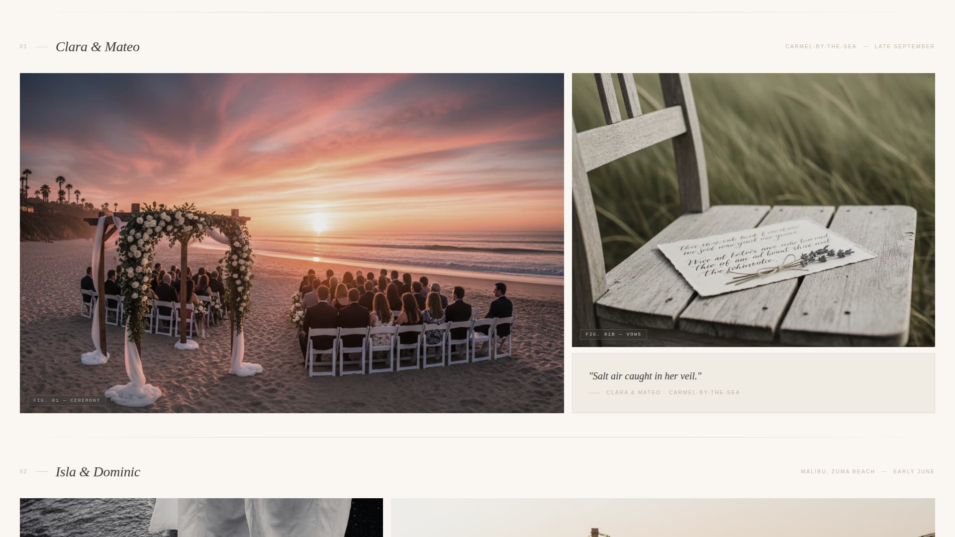 Tideknot - Breathtaking Beachwedding Landing Page Template