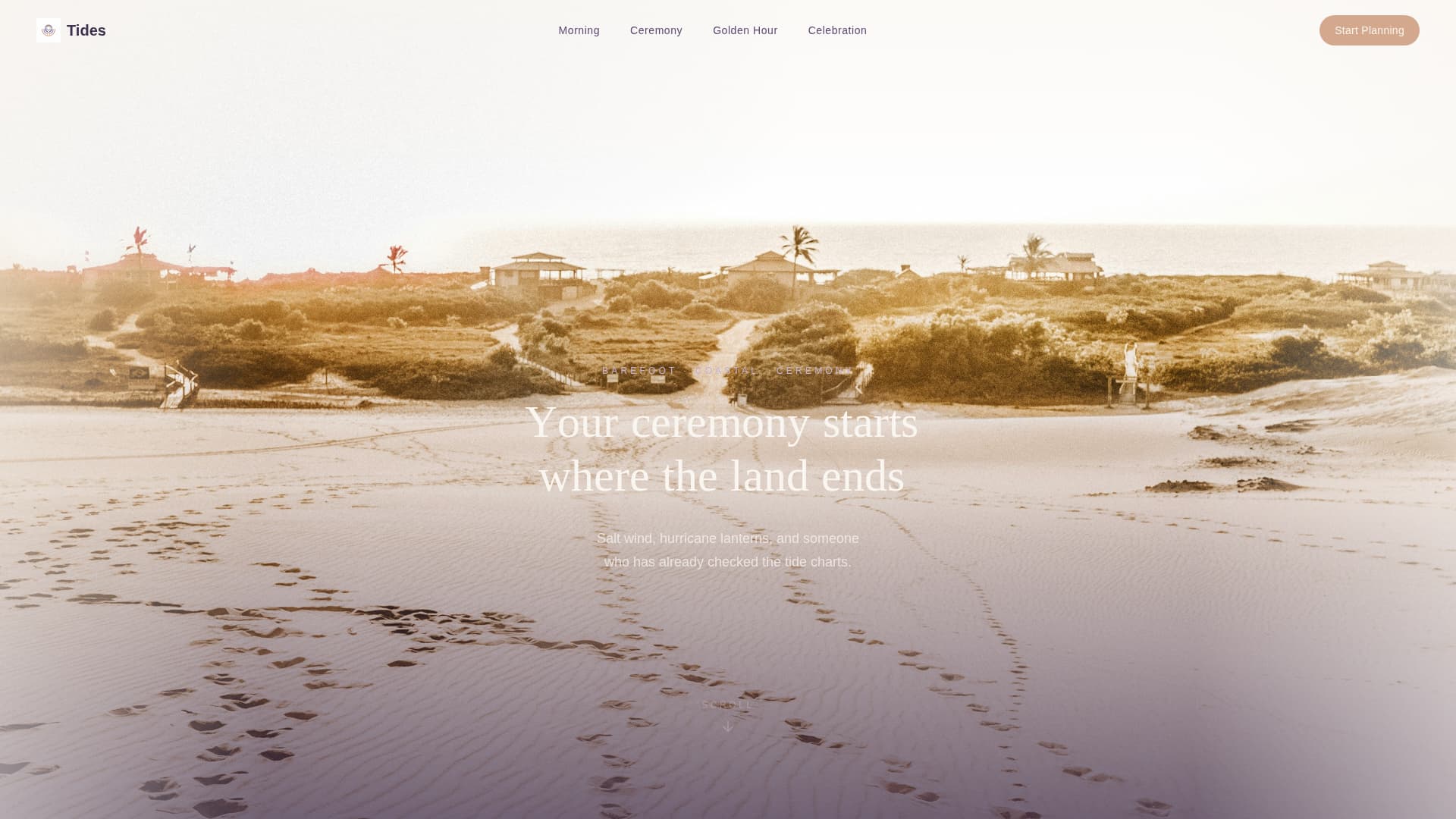 Tides - Breathtaking Beachwedding Landing Page Template