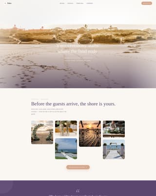 Tides - Breathtaking Beachwedding Landing Page Template