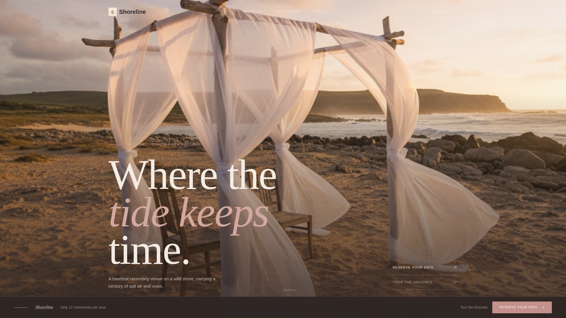 Shoreline - Enchanting Beachvenue Landing Page Template