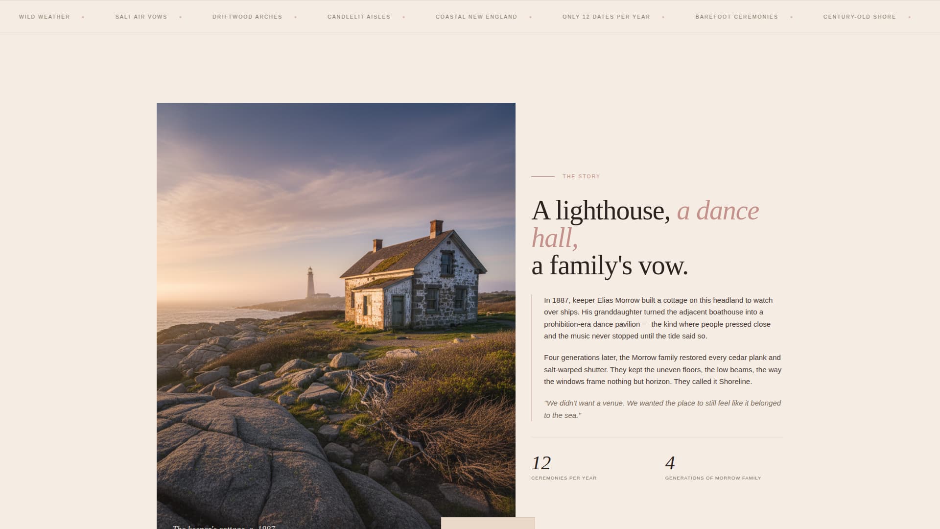 Shoreline - Enchanting Beachvenue Landing Page Template