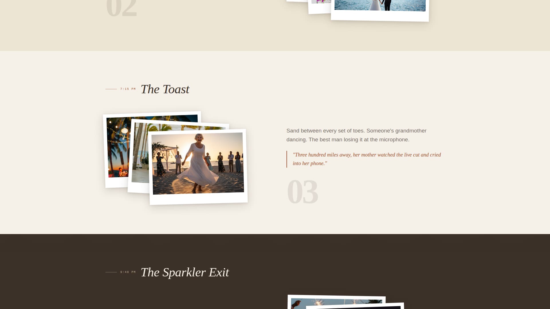 Vow - Timeless Beachwedding Landing Page Template