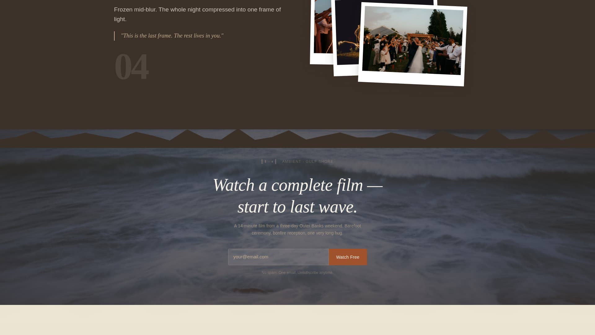 Vow - Timeless Beachwedding Landing Page Template