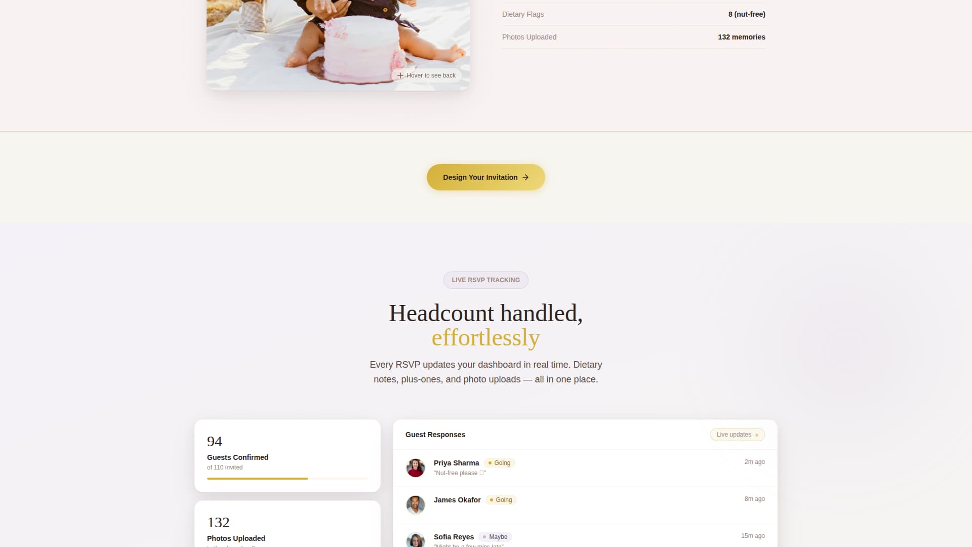 Gather - Joyful Birthday Landing Page Template