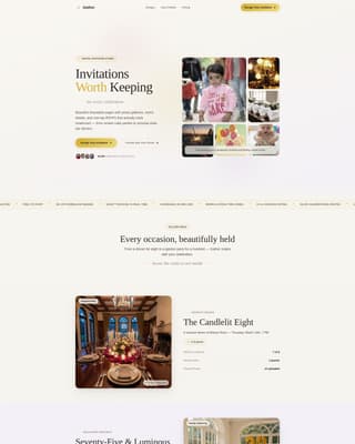 Gather - Joyful Birthday Landing Page Template