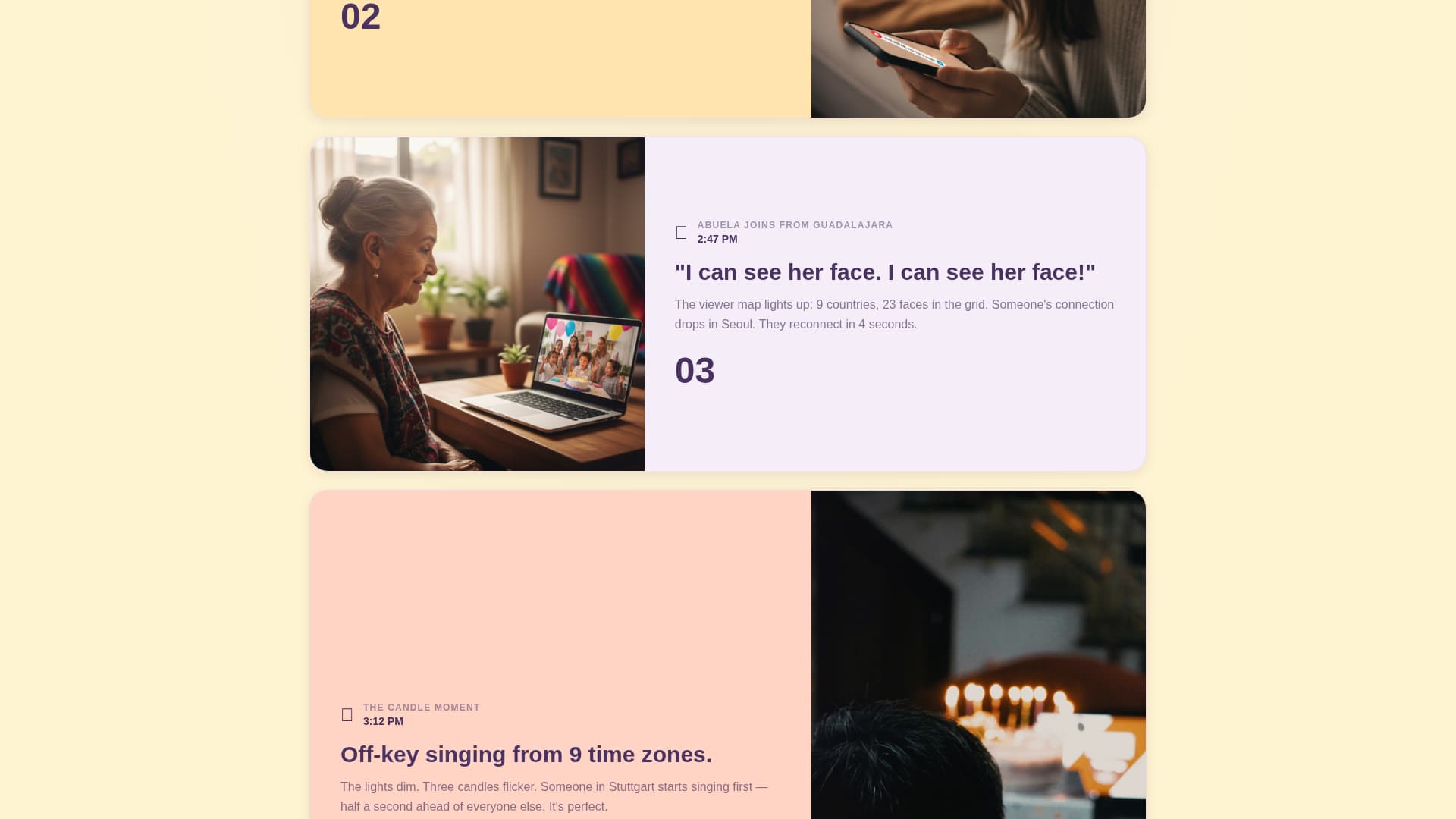 Stream - Heartfelt Birthday Landing Page Template