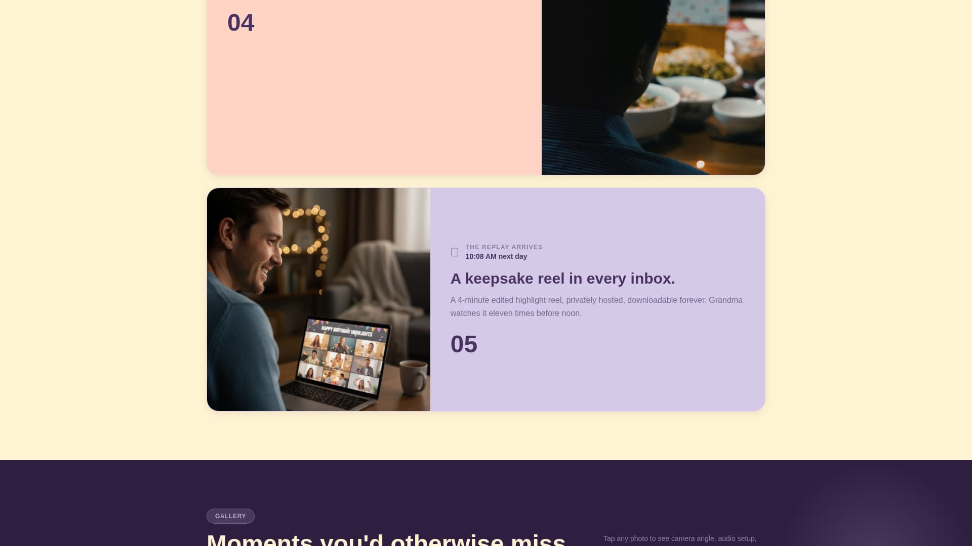 Stream - Heartfelt Birthday Landing Page Template