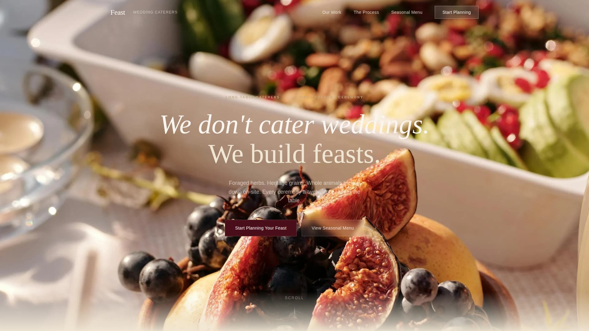 Feast - Artisan Wedding Landing Page Template