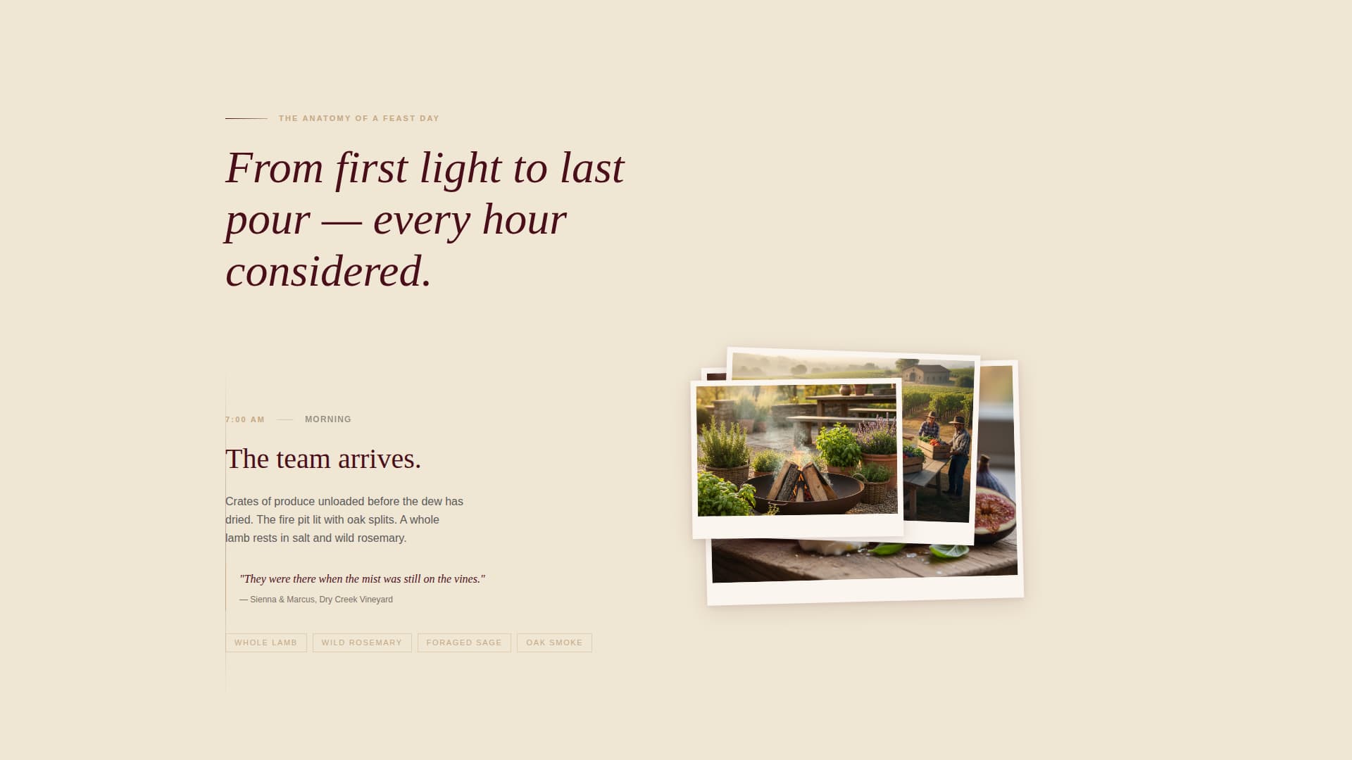 Feast - Artisan Wedding Landing Page Template