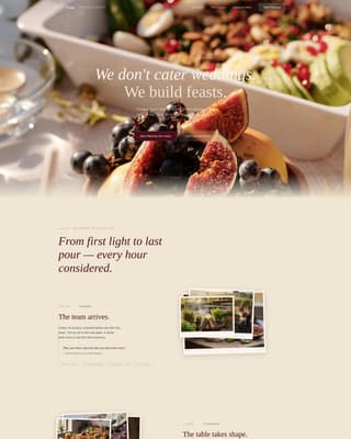 Feast - Artisan Wedding Landing Page Template