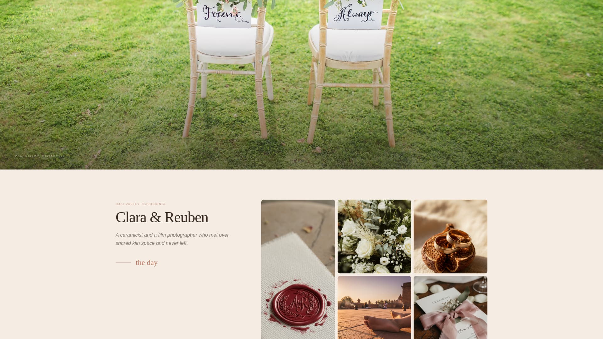 Vow - Enchanting Bohemian Landing Page Template
