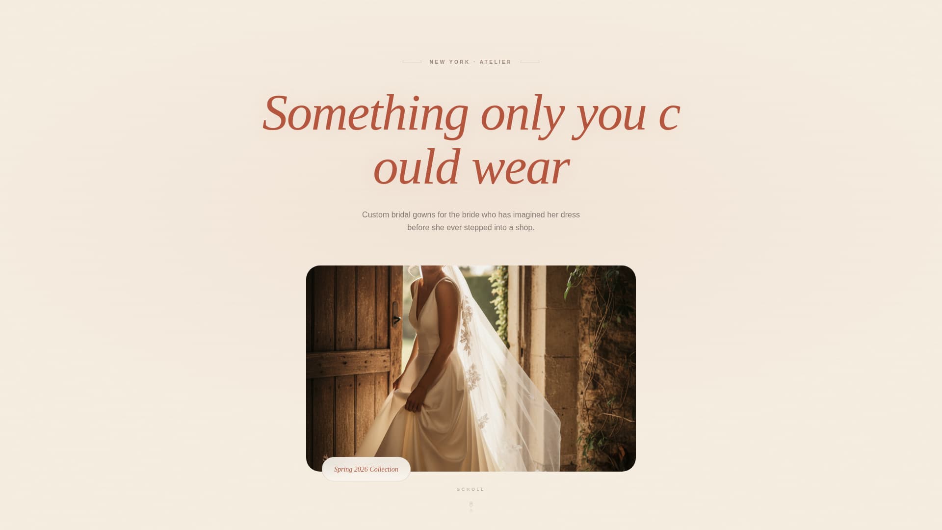 Vow - Timeless Bridal Landing Page Template