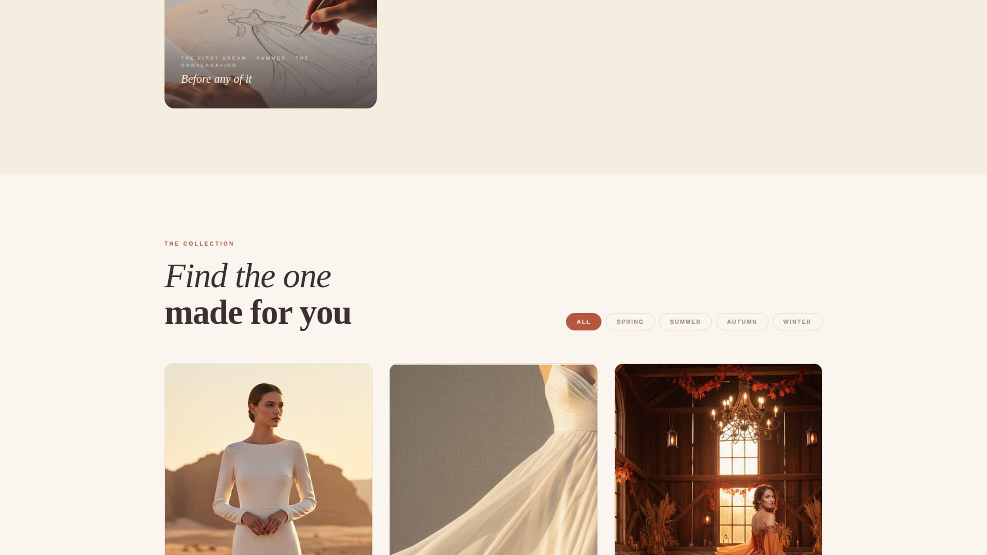 Vow - Timeless Bridal Landing Page Template