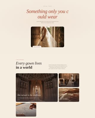 Vow - Timeless Bridal Landing Page Template