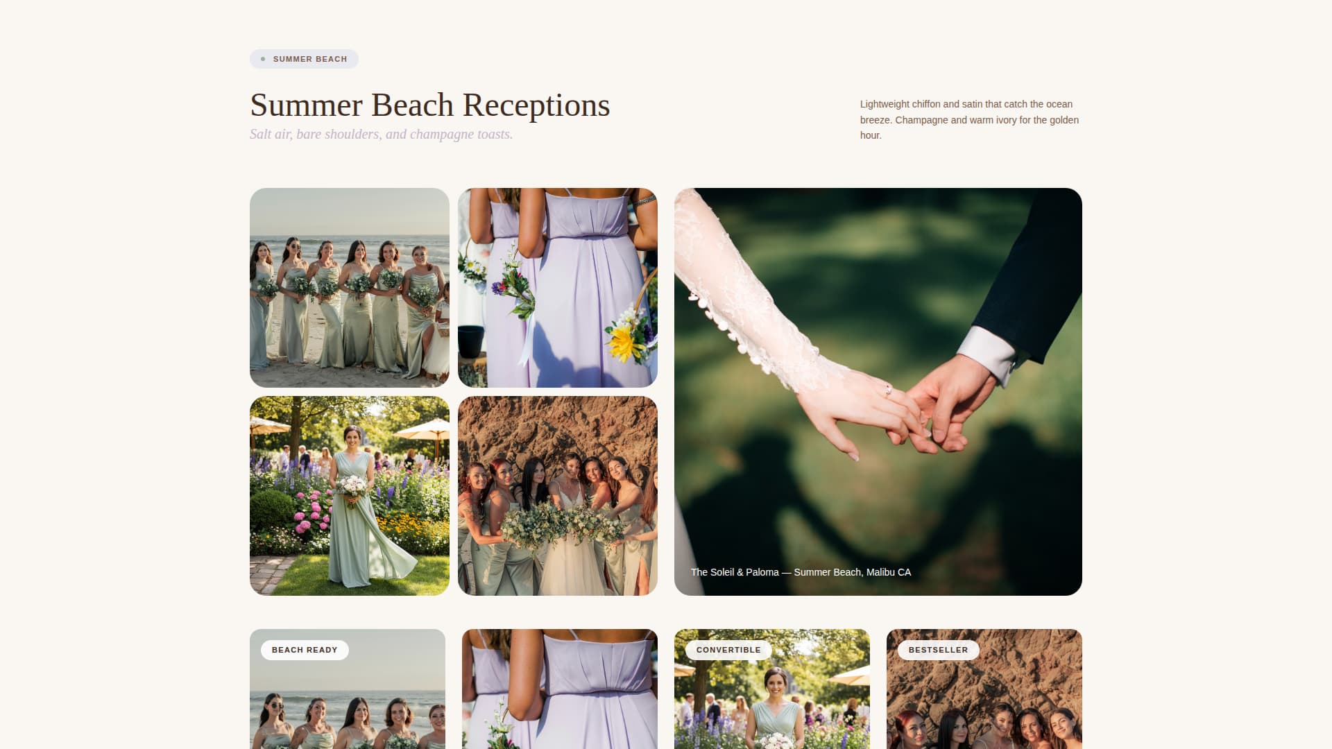 Aisle - Elegant Bridesmaid Landing Page Template