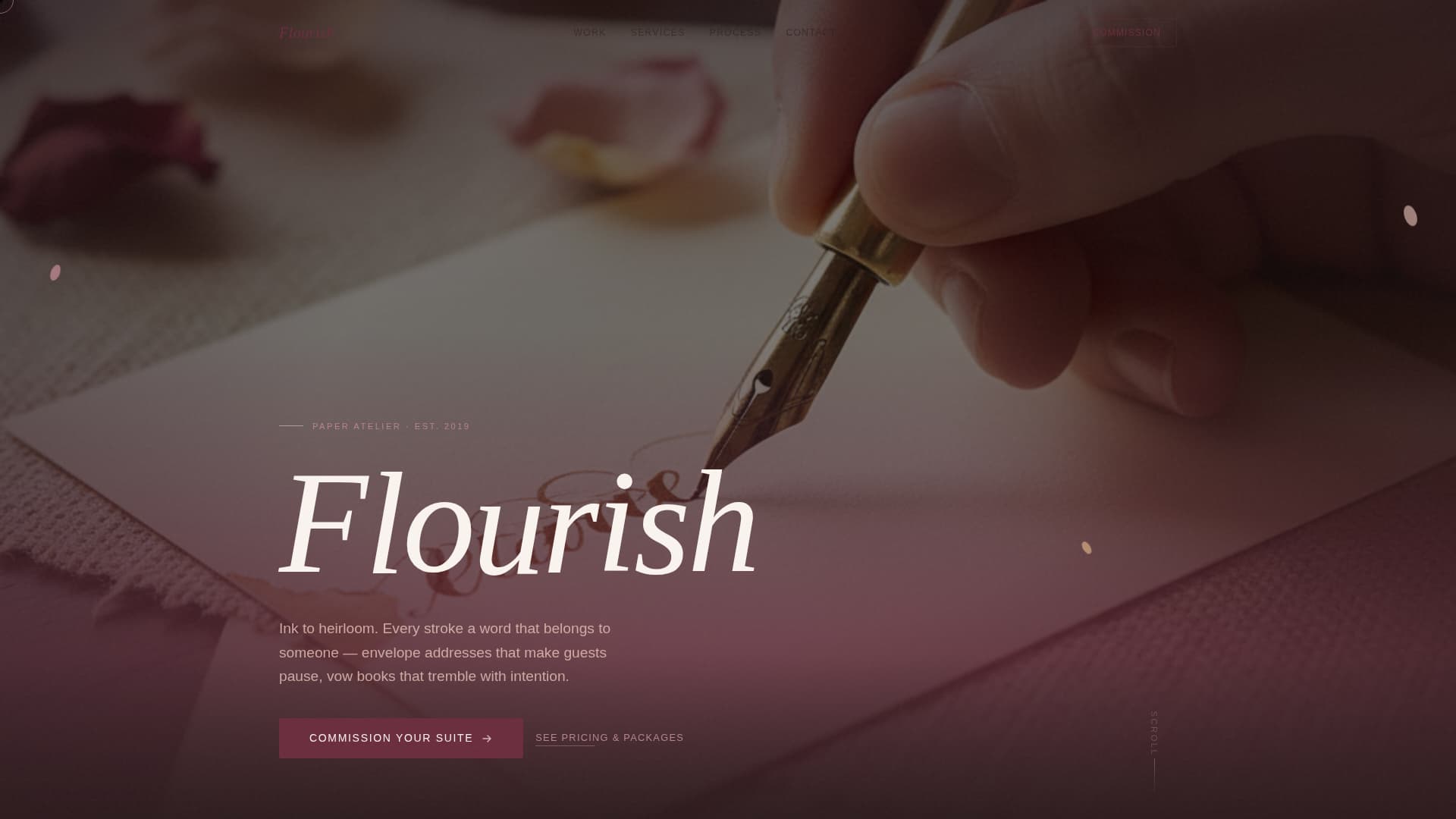 Script — Artisan Calligraphy Landing Page Template
