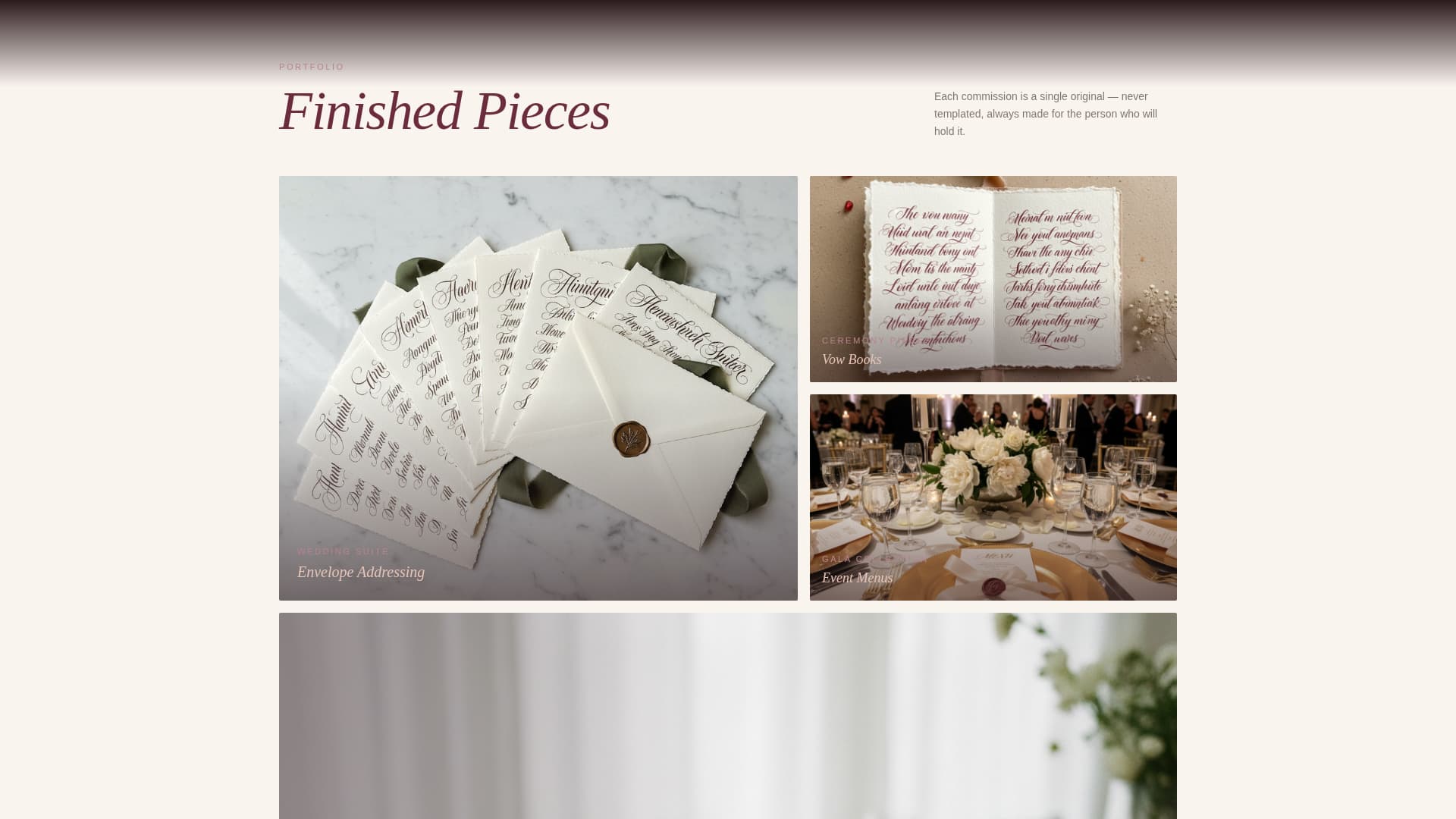 Script — Artisan Calligraphy Landing Page Template