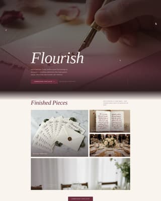 Script — Artisan Calligraphy Landing Page Template