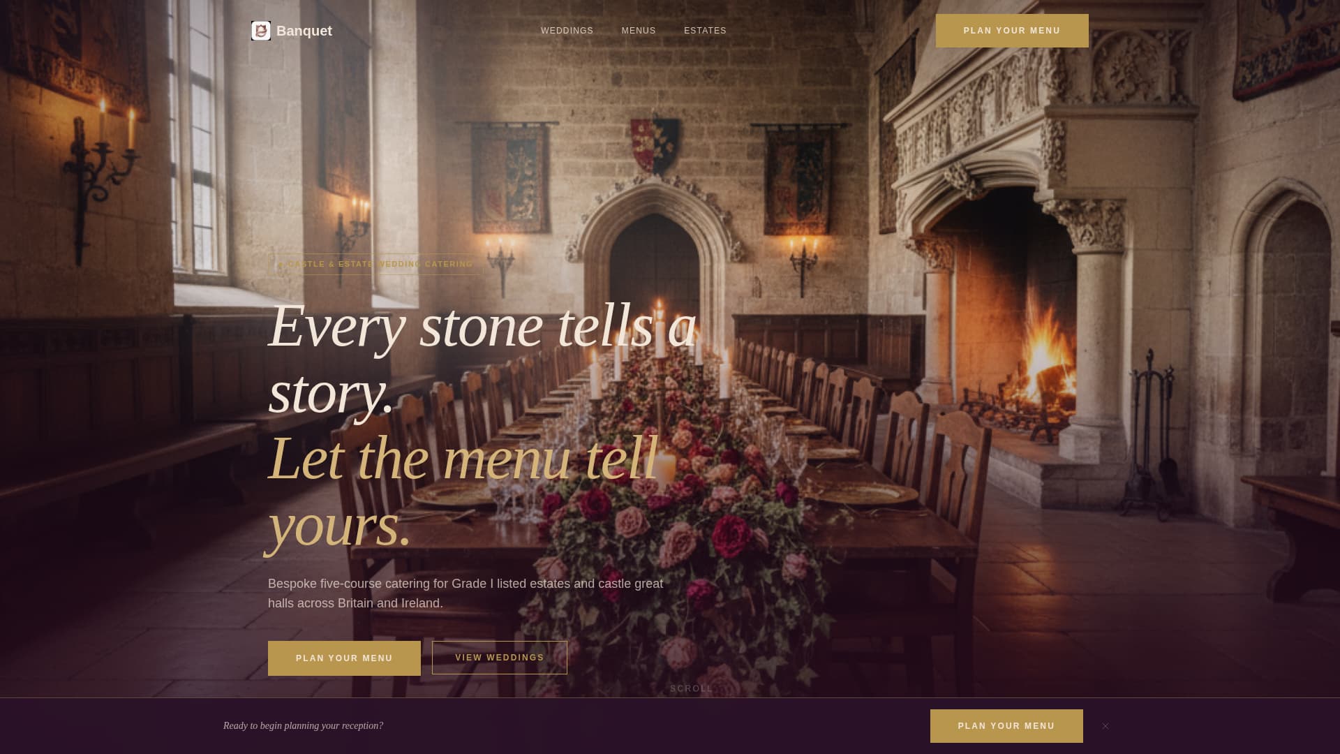 Banquet - Elegant Estate Landing Page Template