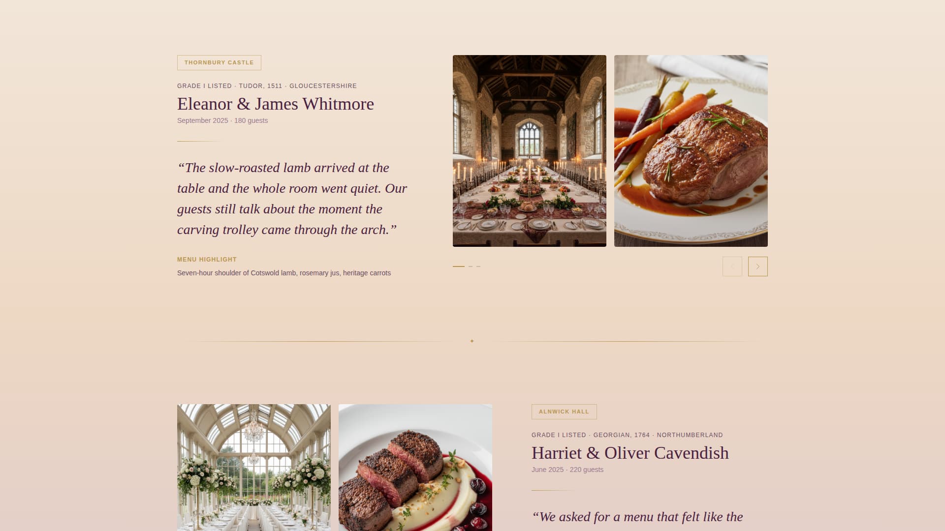 Banquet - Elegant Estate Landing Page Template