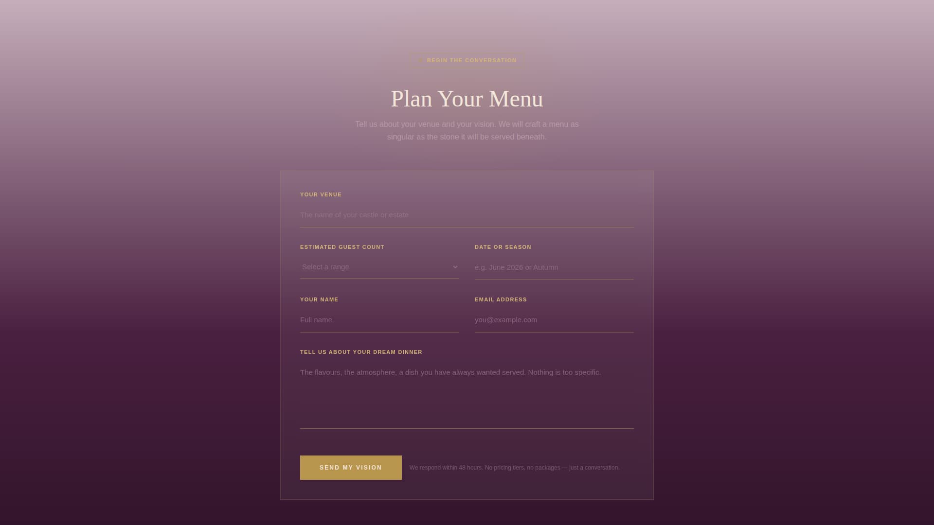 Banquet - Elegant Estate Landing Page Template