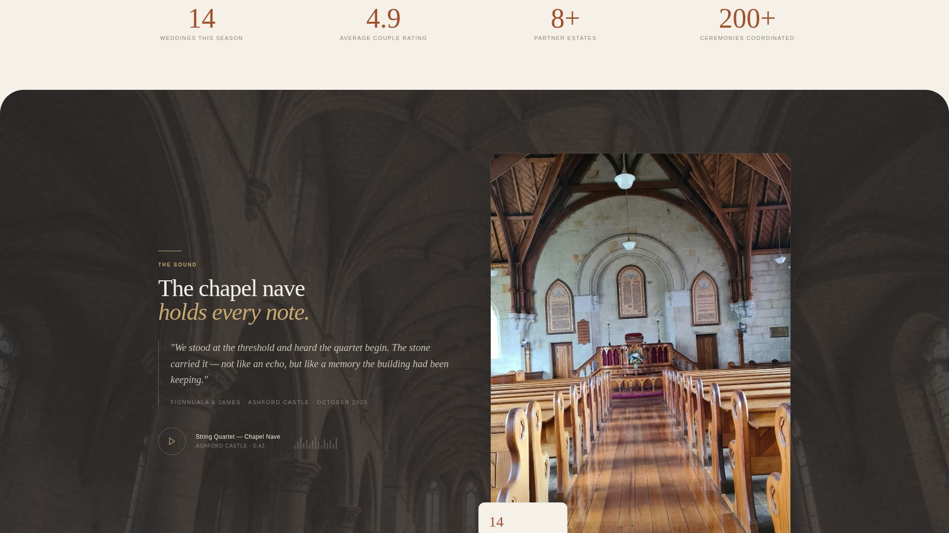 Vows - Enchanting Estate Landing Page Template