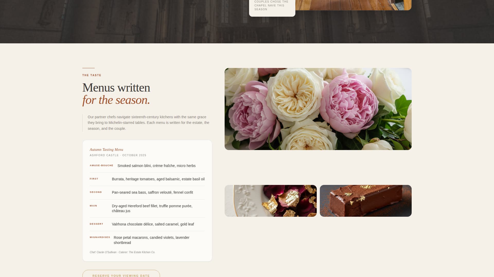 Vows - Enchanting Estate Landing Page Template