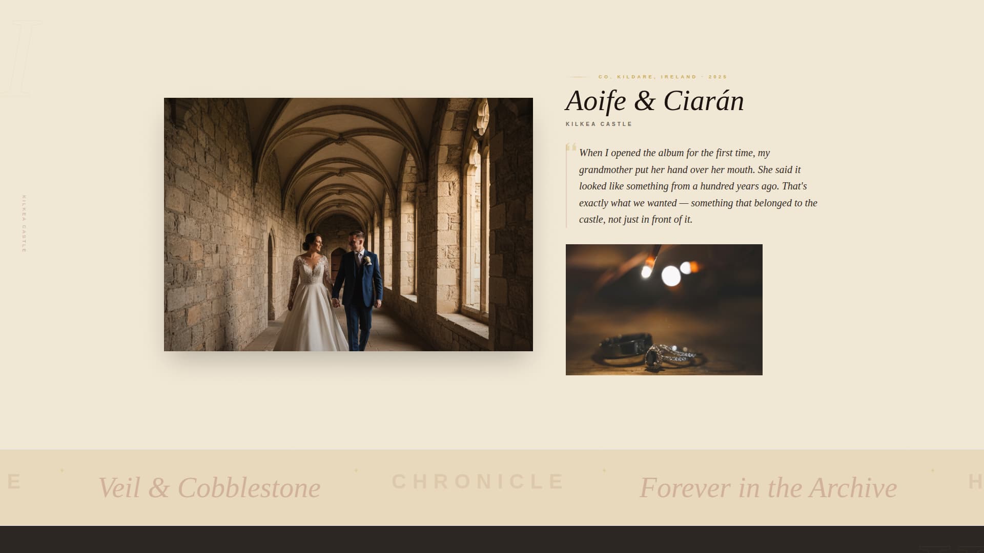 Chronicle - Timeless Castlewedding Landing Page Template